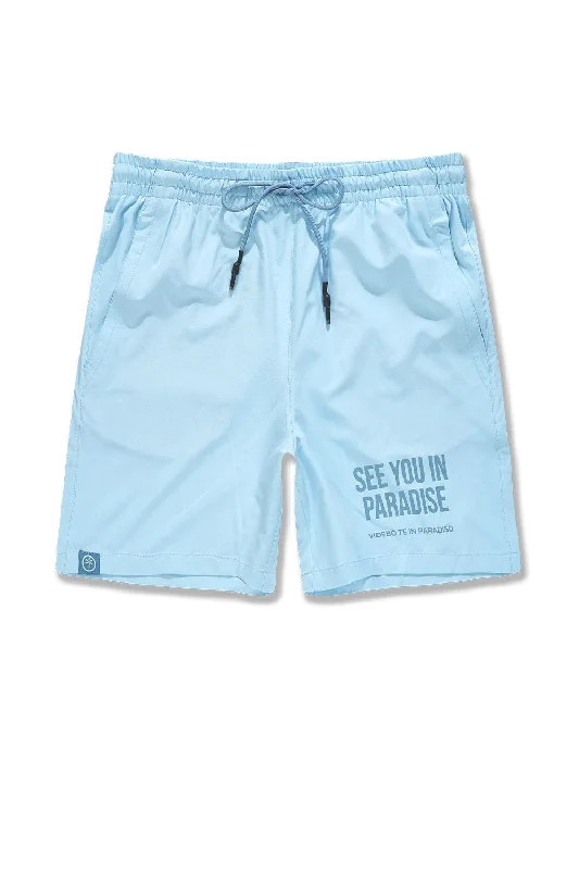 Warm Jackets Retro - Bay Area Shorts (Sky Blue)