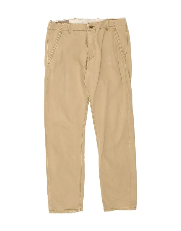 Cool Hoodies LEVI'S Mens Straight Chino Trousers W31 L30 Beige Cotton