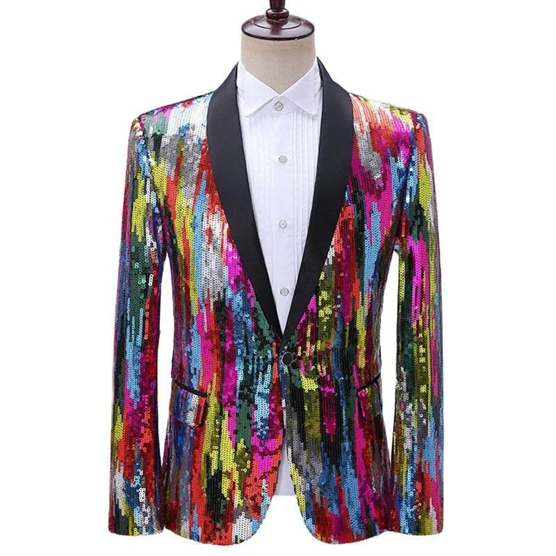 Tailored Blazers Men's Polyester Full Sleeve Single Button Closure Wedding Blazer