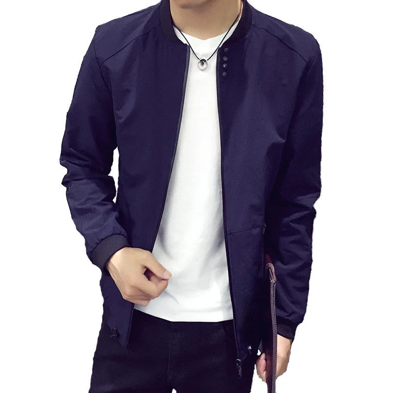 Trendy Joggers Arrival Autumn Men's Coat Fashion Bomber Jacket Men Stand Collar Clothing Mens