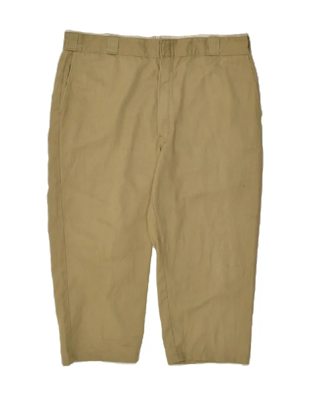 Denim Wear DICKIES Mens Capri Trousers W42 L23 Beige Cotton