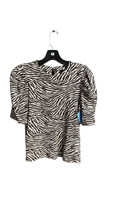 Layered Outfits Top Long Sleeve By Lucy Paris In Zebra Print, Size: Xs