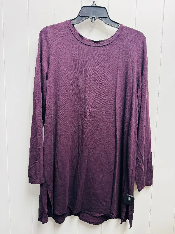 Street Style Tunic Long Sleeve By Eileen Fisher In Purple, Size: L