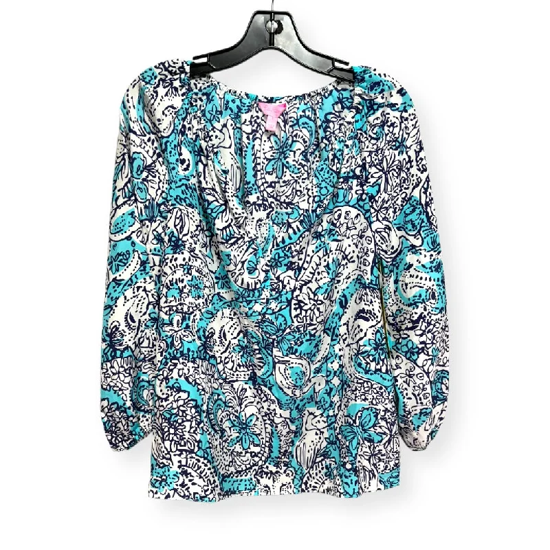 Printed Shirts Top Long Sleeve Designer By Lilly Pulitzer  Size: S