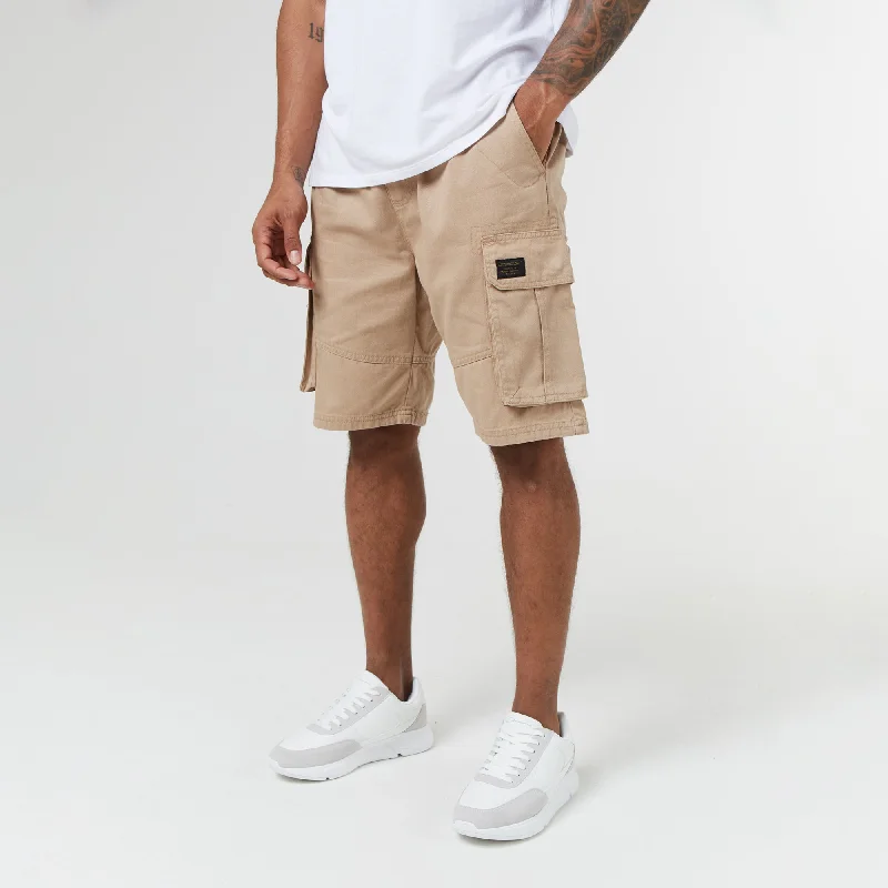 High-neck Sweaters Long Fit Utility Cargo Short | Stone