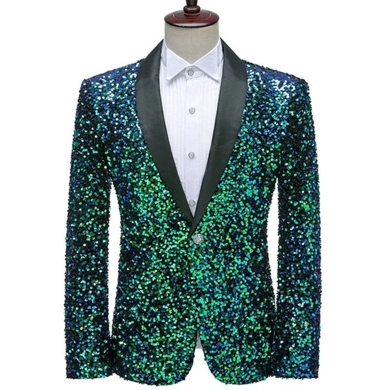 Sporty Sneakers Men's Polyester Full Sleeve Single Button Closure Wedding Blazer