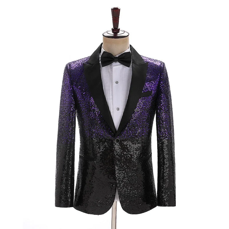 High-end Sneakers Men's Polyester Full Sleeve Single Button Closure Wedding Blazer