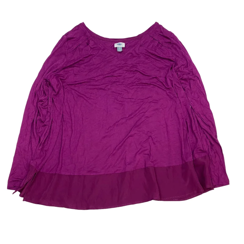 Cool Jackets Top Long Sleeve By Old Navy In Purple, Size: 3x