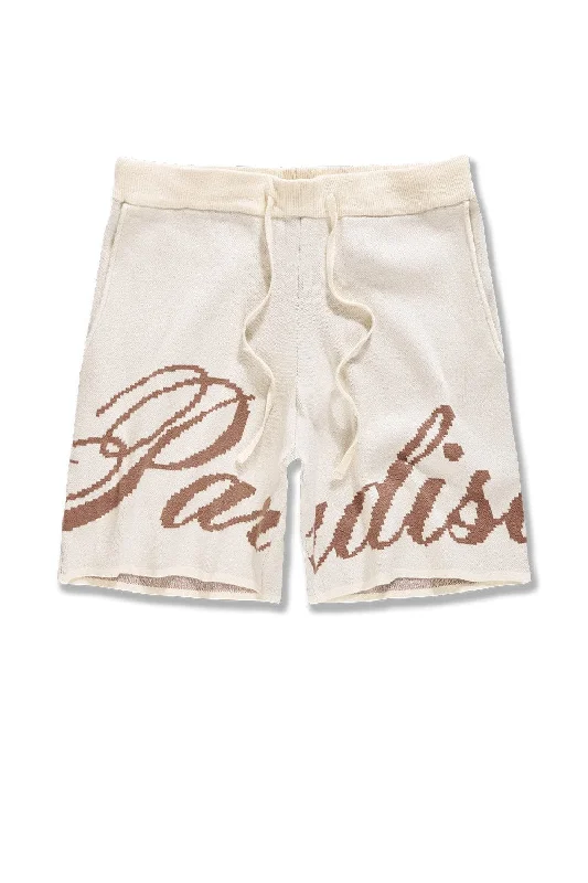 Layered Jackets Retro - Paradise Knit Shorts (Cream)