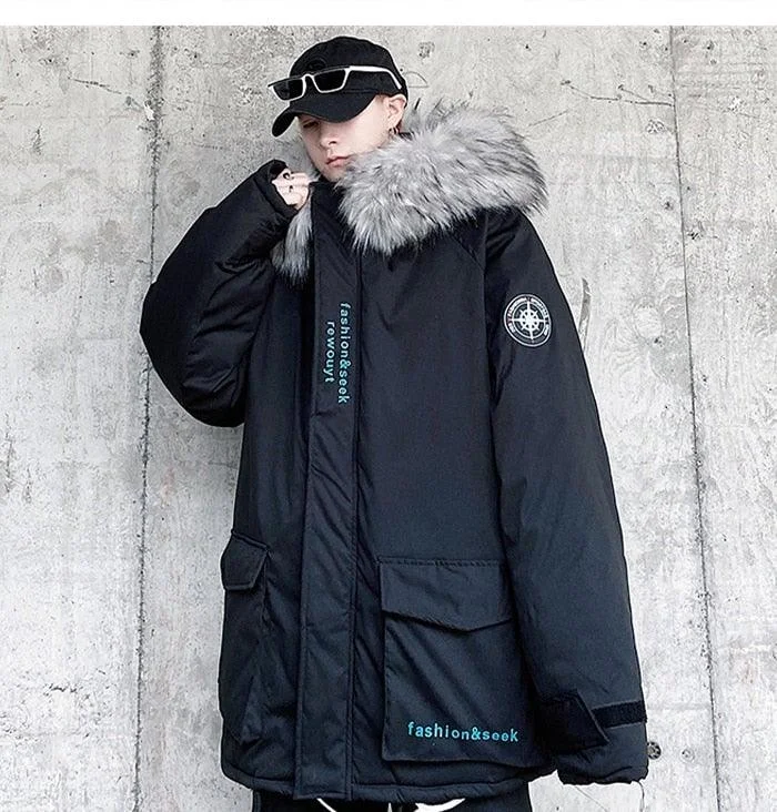 Casual Suits DARKY 4 Men's Hip Hop Hooded Parkas Jacket