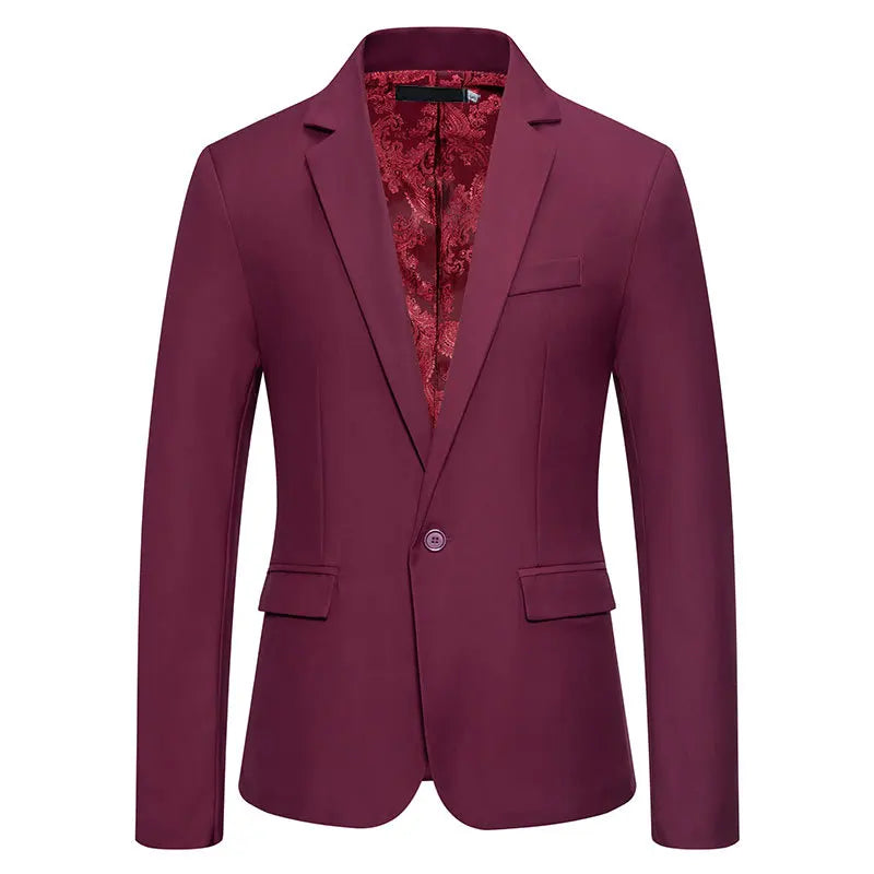 Rain Jackets Men's Notched Polyester Long Sleeve Single Breasted Blazers Set