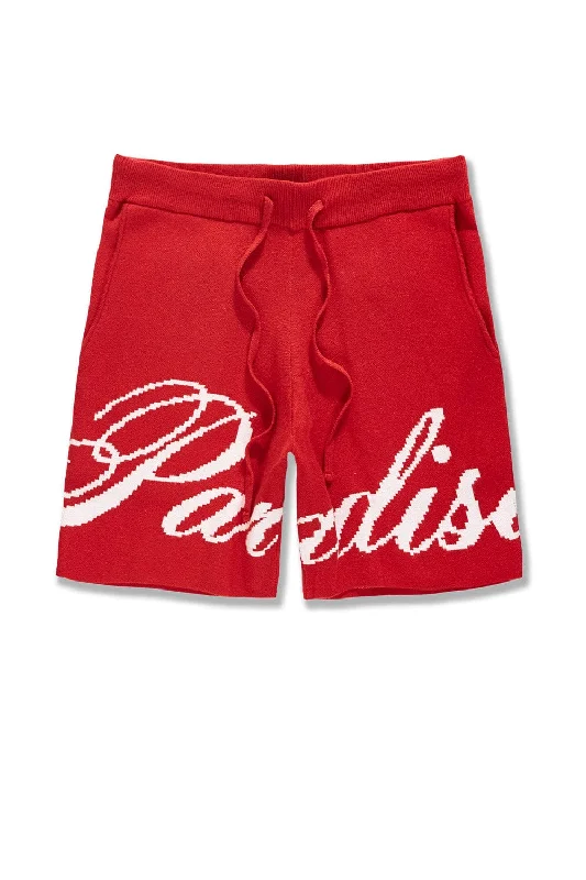 Urban Vests Retro - Paradise Knit Shorts (Red)