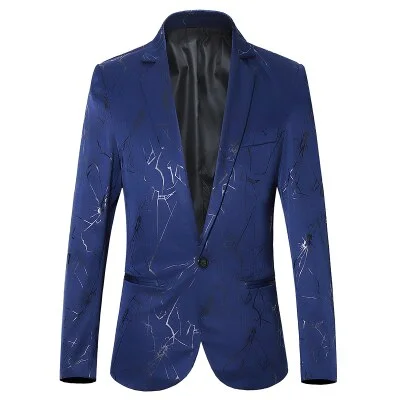 Casual Footwear Men's Spandex Full Sleeve Single Button Closure Wedding Blazer