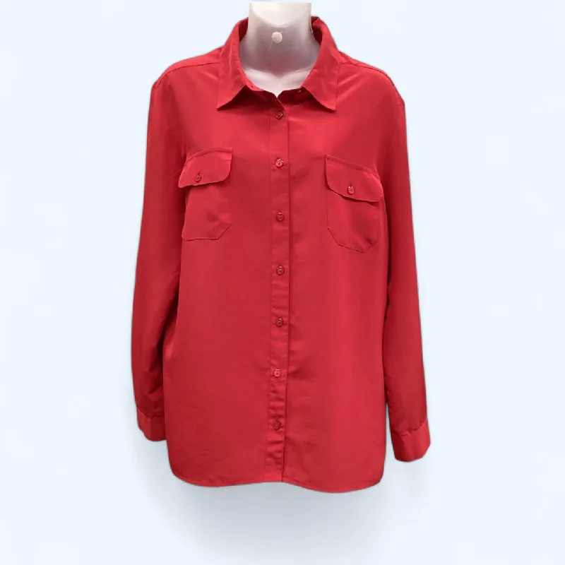 Summer Jackets Top Long Sleeve By Elementz In Red, Size: Xl