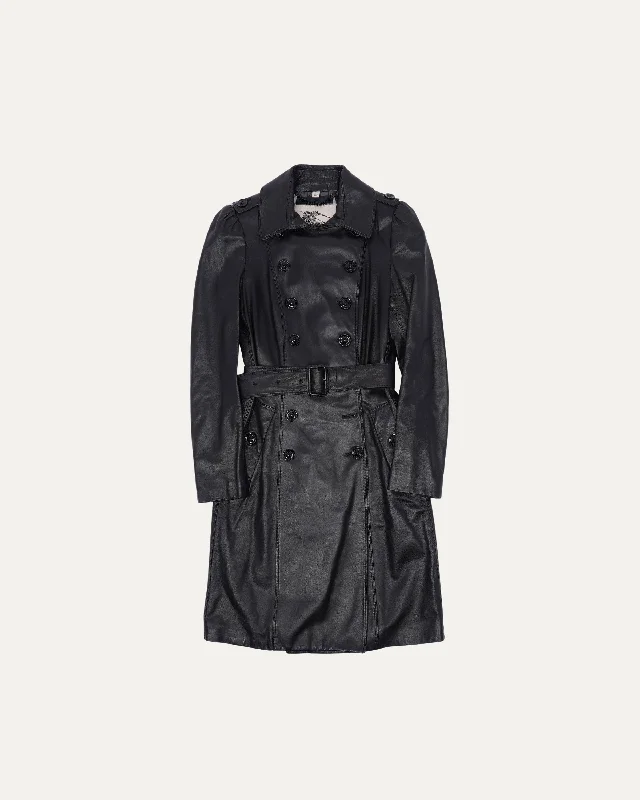 Sports Tights Double Breasted Trench Coat