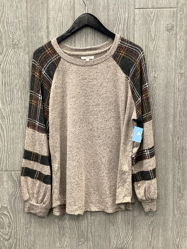 Casual Blazers Top Long Sleeve By Maurices In Brown, Size: Xl