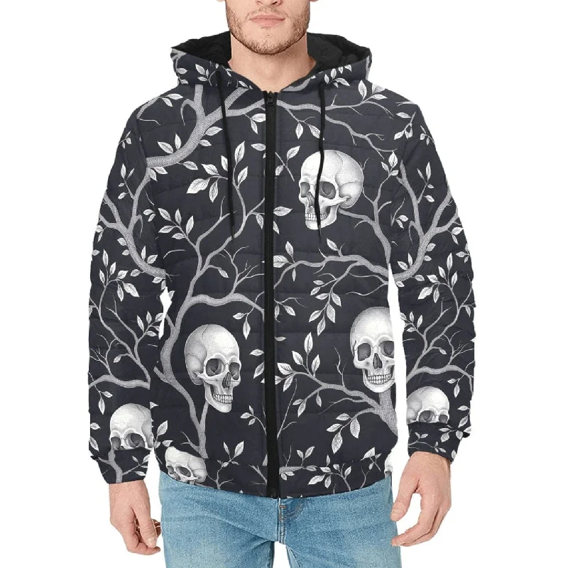 Street Boots Men's Skulls Padded Hooded Jacket