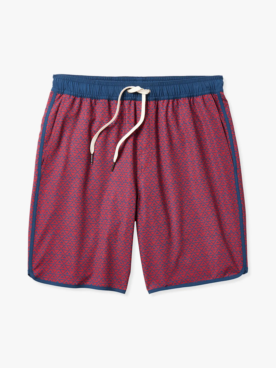 Slim Fit Suits Anchor Short | Nautical Red Wavy Geo