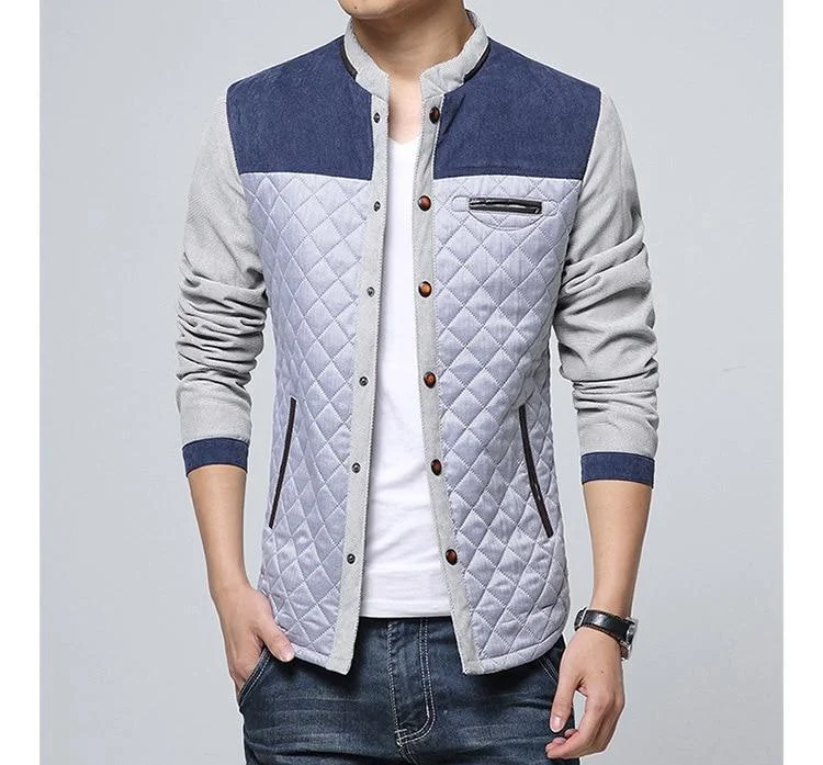 Hipster Style Spring Men's Patchwork Jacket Coat