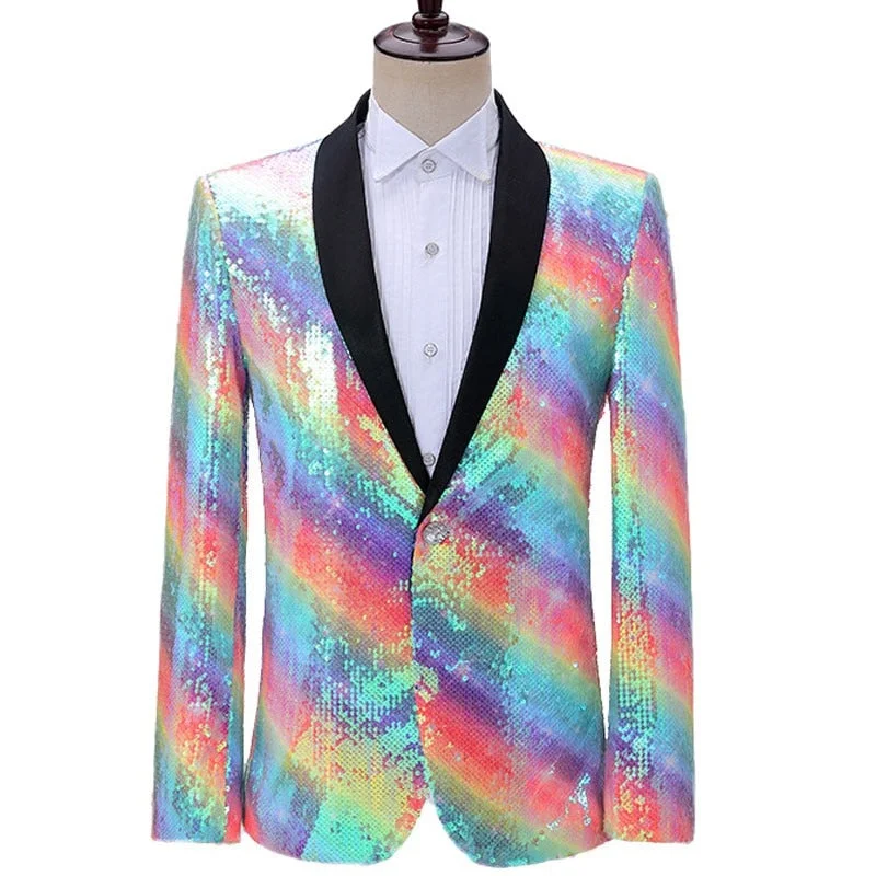 Formal Jackets Men's Polyester Full Sleeve Single Button Closure Wedding Blazer