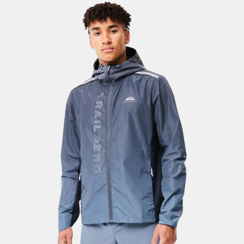 Smart Casual Trailberg Gradient Windbreaker Jacket - China Blue