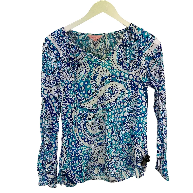 Modern Menswear Top Long Sleeve Designer By Lilly Pulitzer  Size: Xs