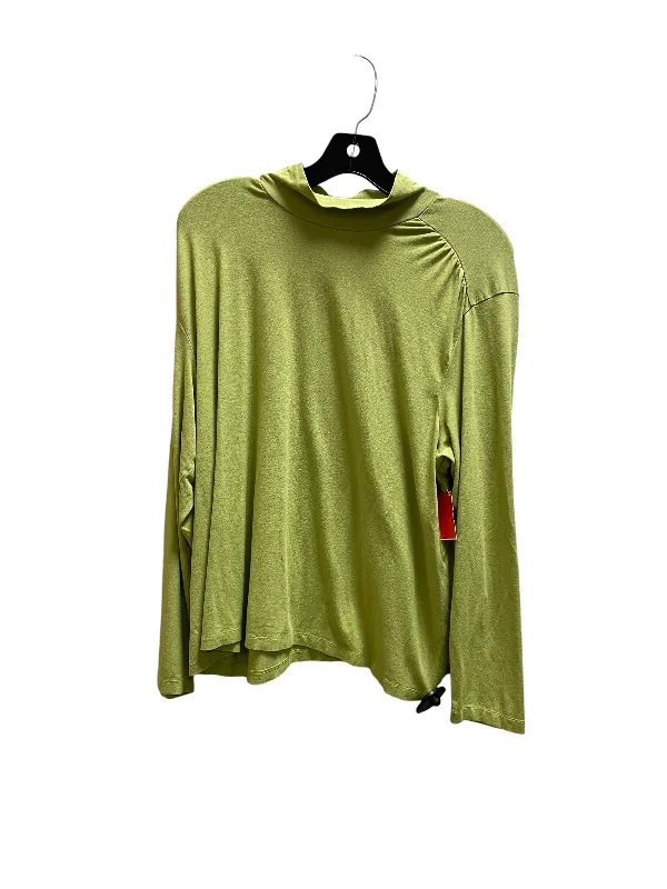 Statement Shirts Top Long Sleeve By Talbots In Green, Size: 1x