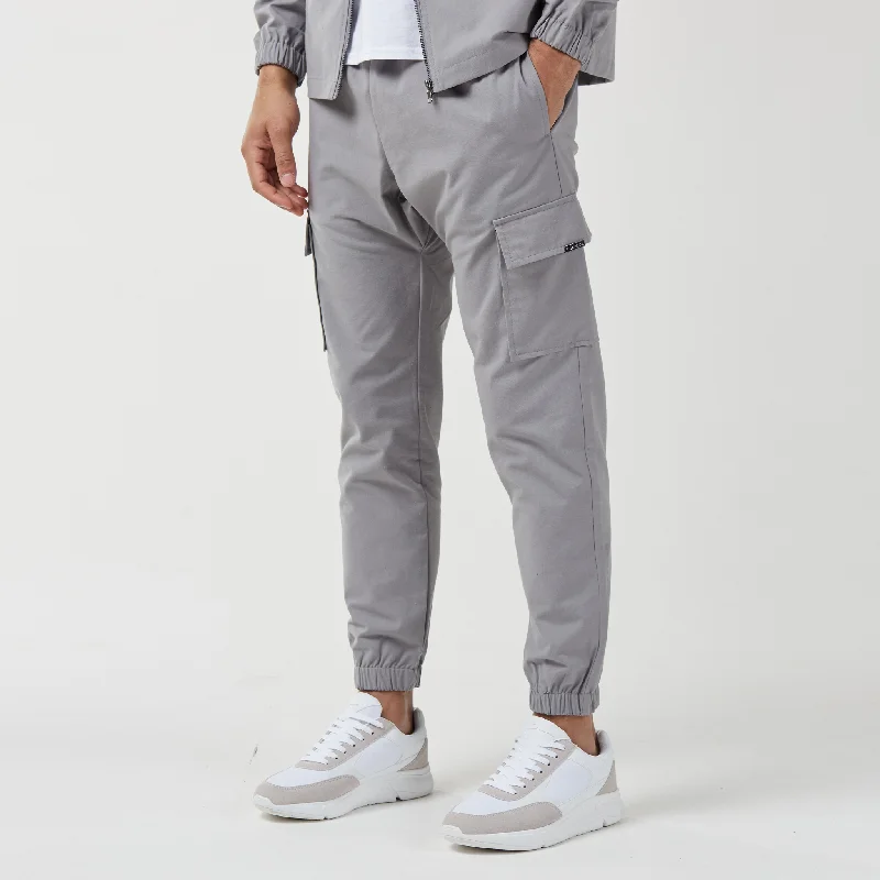 Boho Menswear Smart Utility Cargo Pant | Ice Grey