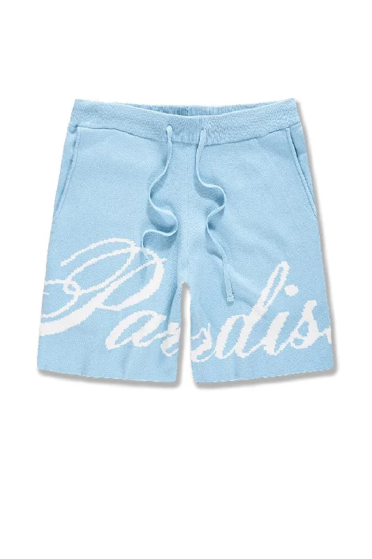 Hiking Boots Retro - Paradise Knit Shorts (Sky)