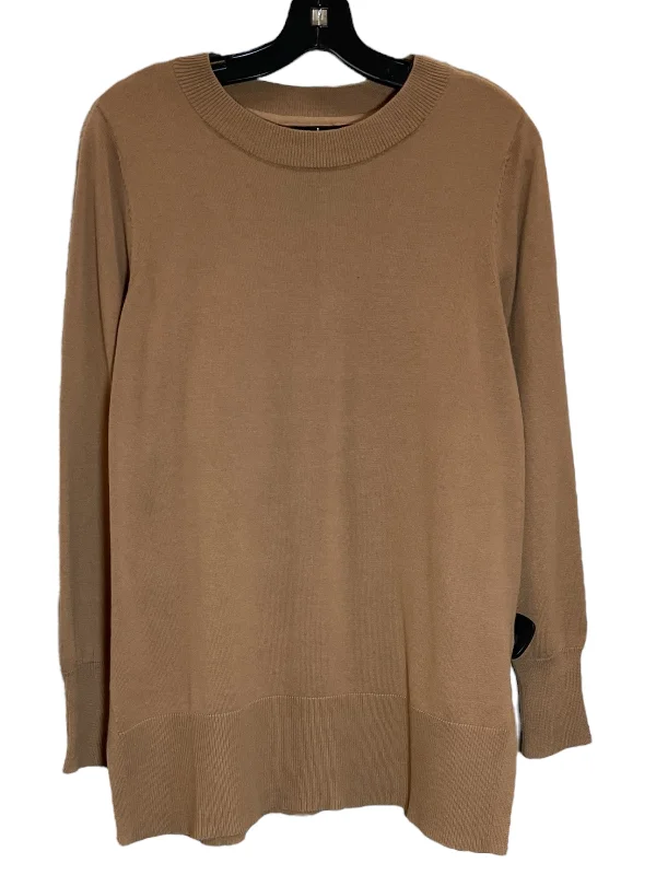 Printed Sweatshirts Tunic Long Sleeve By Jason Wu In Tan, Size: S