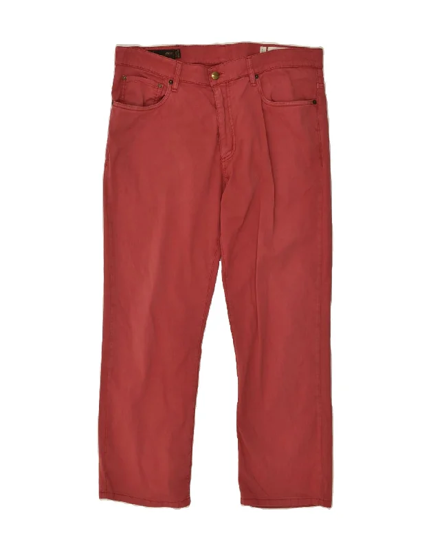 Formal Jackets MARLBORO CLASSICS Mens Straight Casual Trousers W36 L28 Red Cotton