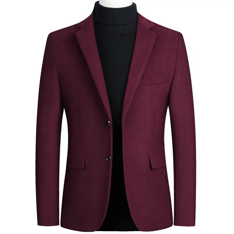 Comfortable Sneakers Men's Polyester Notched Collar Long Sleeve Single Breasted Blazers