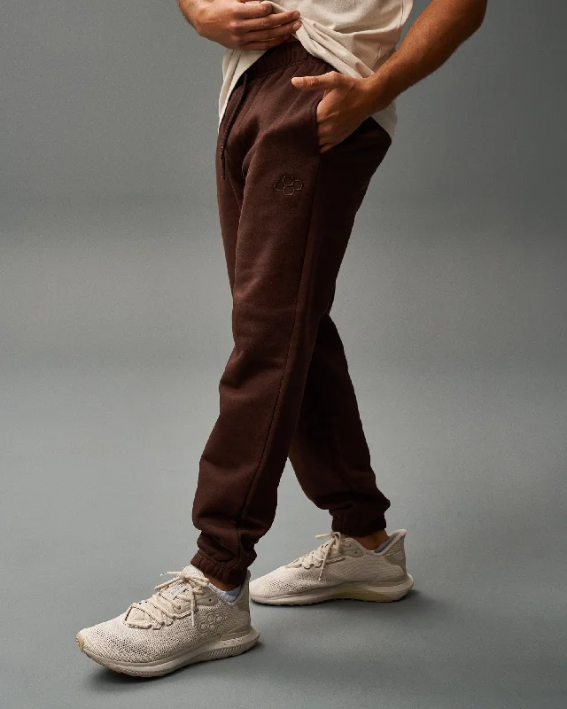 Athletic Wear Comfort Fleece Sweatpants - Ground Coffee