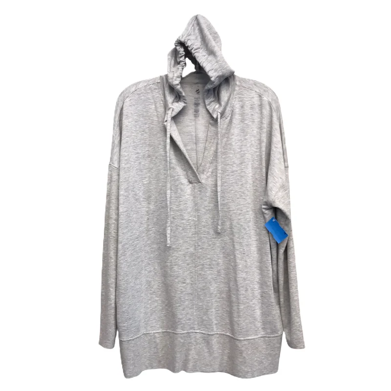 High-neck Sweaters Top Long Sleeve By Lou And Grey In Grey, Size: M