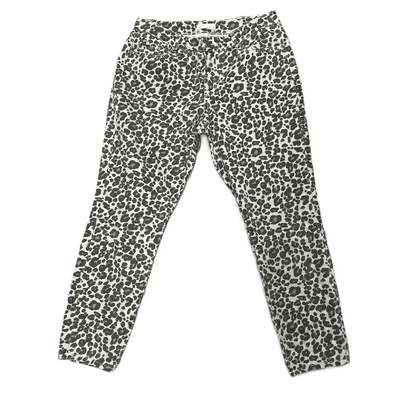 Minimalist Fashion Jeans Skinny By Loft In Leopard Print, Size: 12