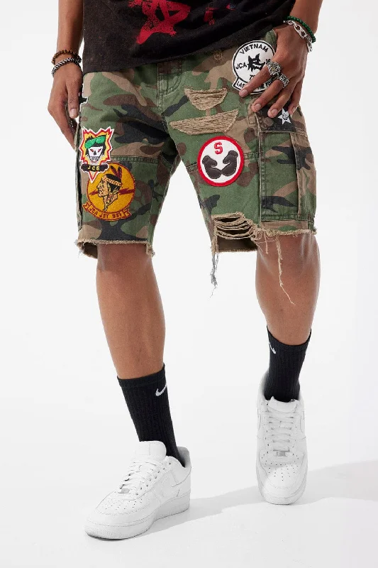 Summer Jackets Retro - War Angel Cargo Shorts (Vintage Camo Diary)