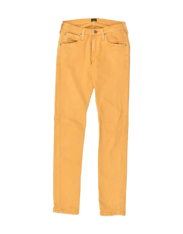 Polo Shirts LEE Mens Skinny Jeans W28 L32 Yellow Cotton