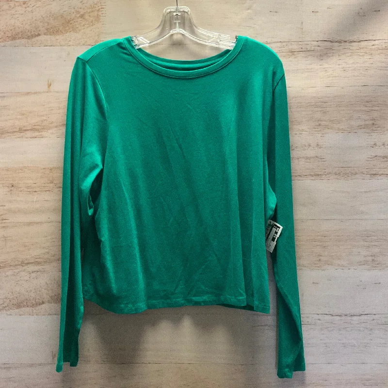 Cool Hoodies Top Long Sleeve Basic By Old Navy In Green, Size: 2x