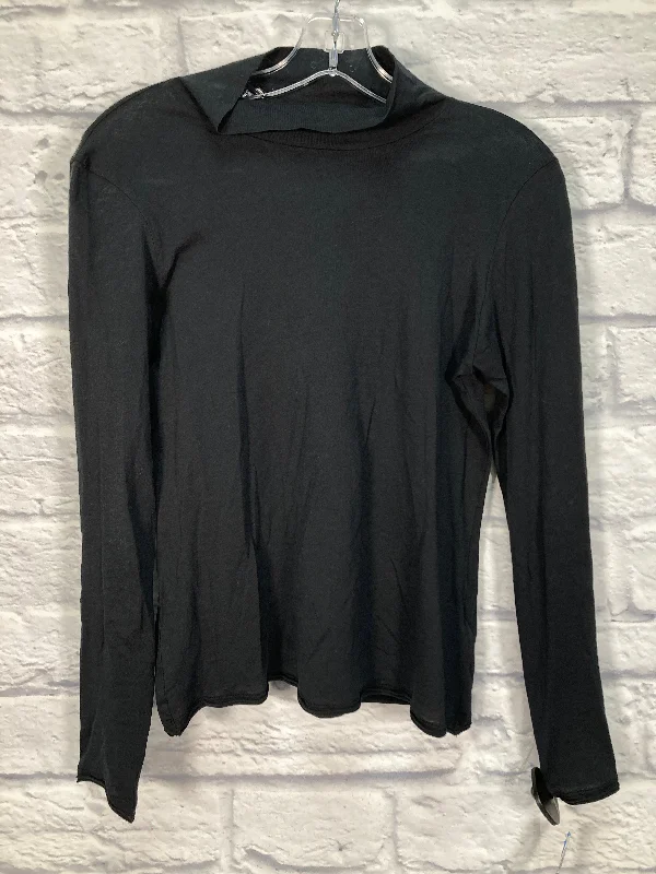 Comfortable Sneakers Top Long Sleeve By Anthropologie In Black, Size: S