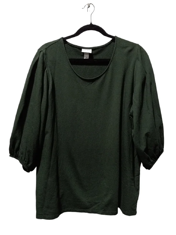 Urban Shirts Top 3/4 Sleeve By Ava & Viv In Green, Size: 2x