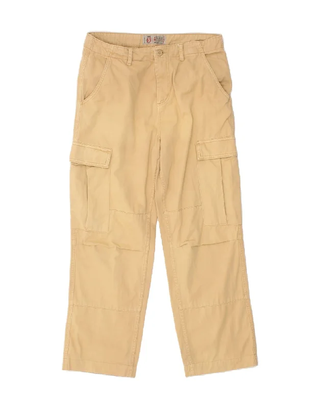 Comfy Sweatpants GRAND & HILLS Mens Straight Cargo Trousers IT 46 Small W30 L27 Beige