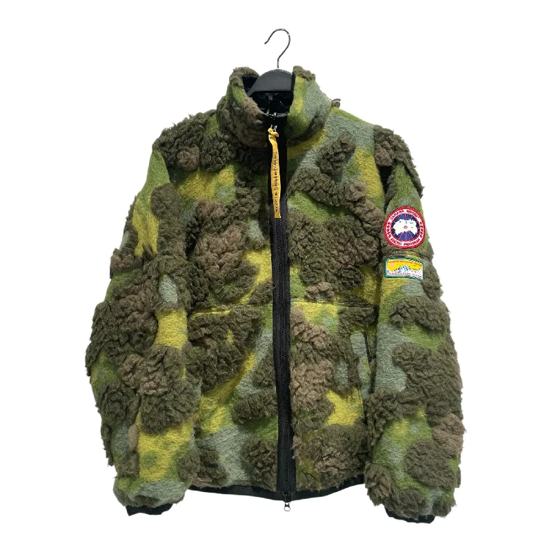 Winter Boots CANADA GOOSE/KIDSUPER STUDIOS/NBA/Fleece Jkt/XS/Cotton/GRN/Camouflage/REVERSIBLE FLEECE MOSS PRINT