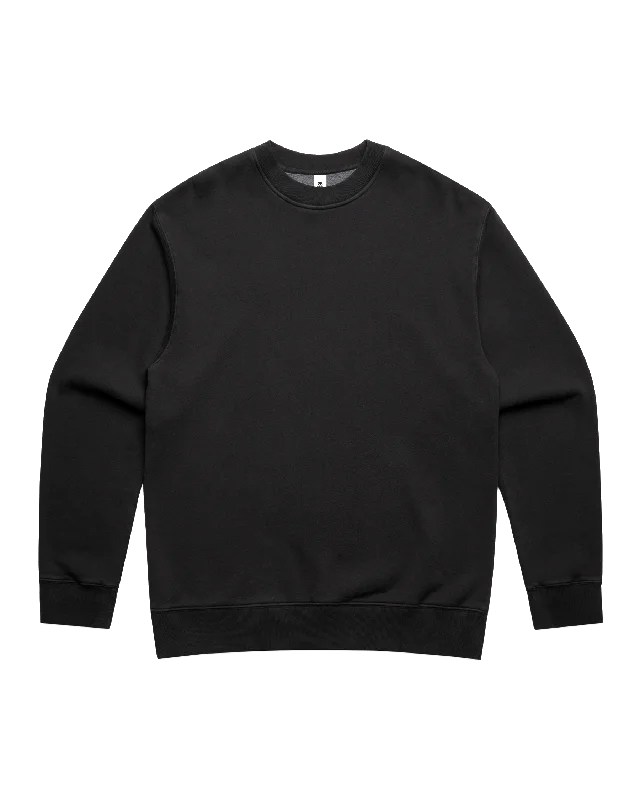 Street Jackets Relax Faded Crew Sweatshirt in Faded Black