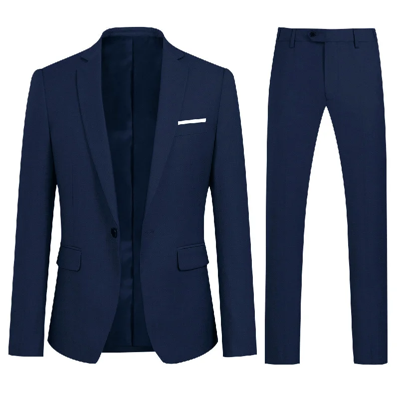 Casual Suits Navy 2-Piece Slim Fit Suit