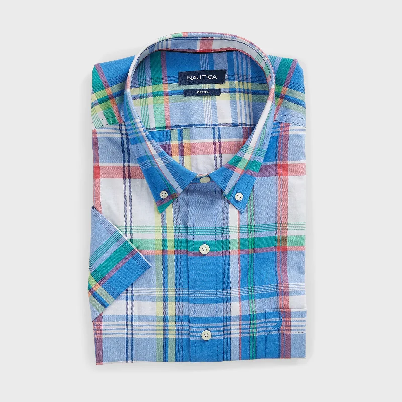 Casual Blazers Nautica Mens Big & Tall Plaid Short Sleeve Shirt