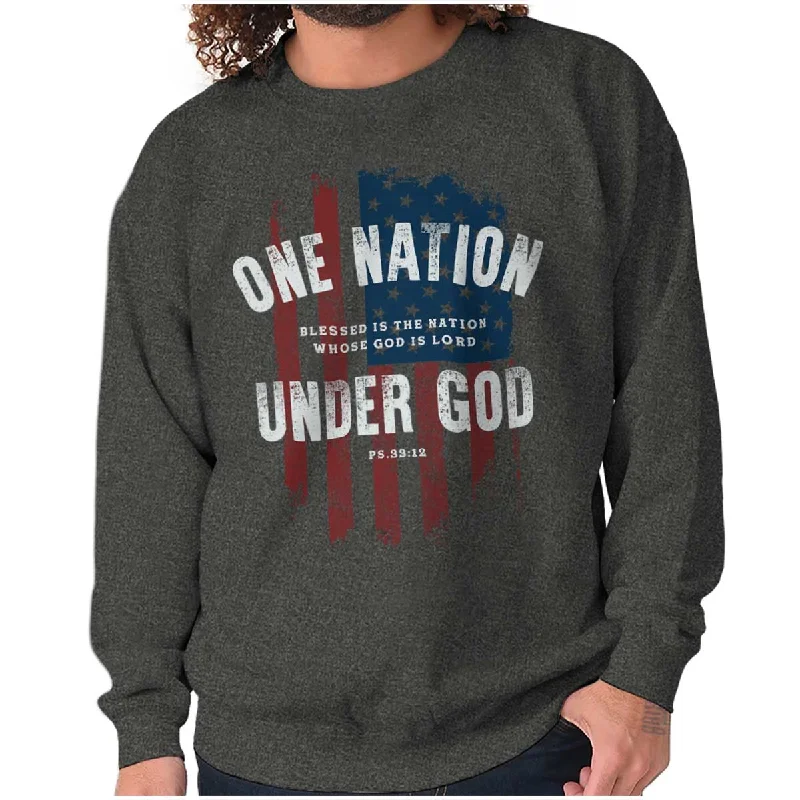 Comfy Sweatpants One Nation Under God Crewneck Sweatshirt