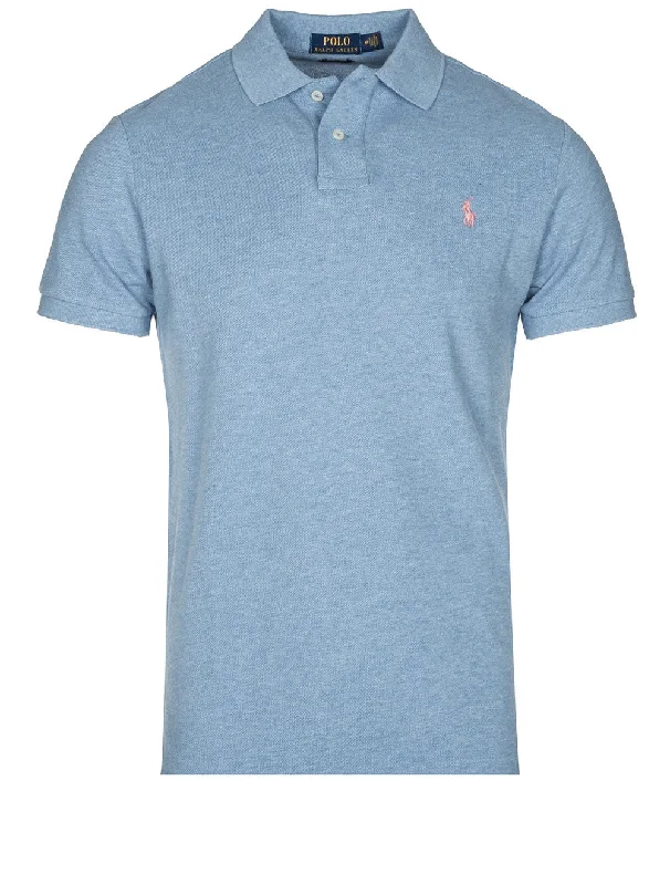 Stylish Polos Mesh Polo Pale Blue