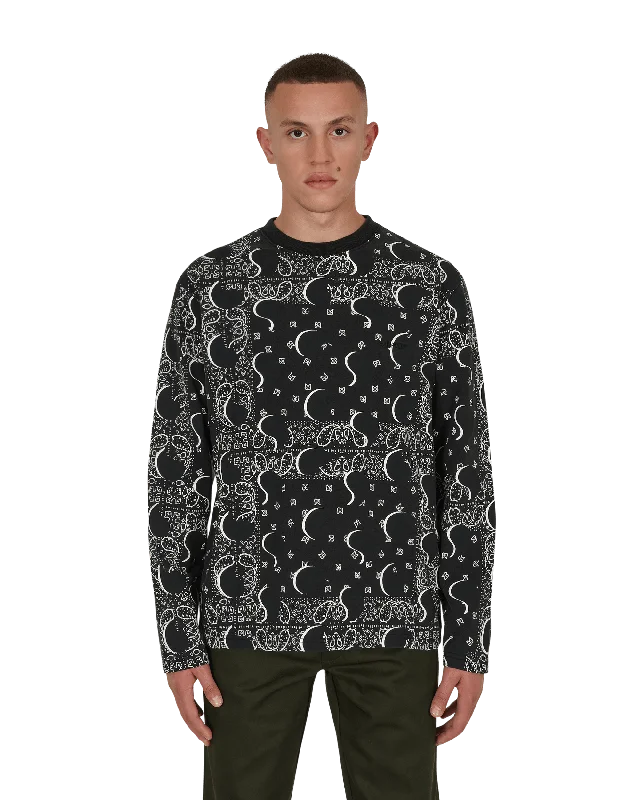 Printed Sweatshirts Big Paisley Longsleeve T-Shirt Black