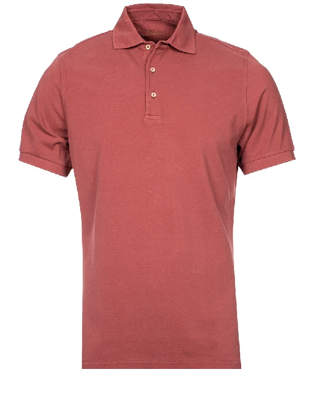 Business Shirts Pigment Dyed Polo Shirt Rust