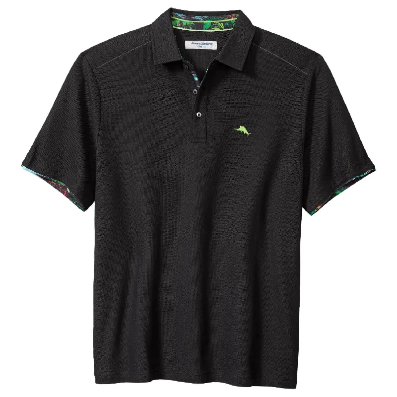 Smart Casual Tommy Bahama IslandZone Neon Shores Five O'Clock Polo Shirt - Black